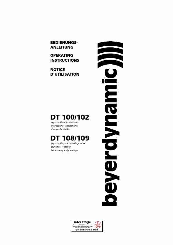 Beyerdynamic Headphones DT 108-page_pdf